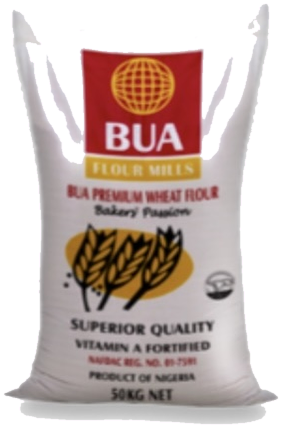 BUA premium fortified wheat flour, 50kg bag