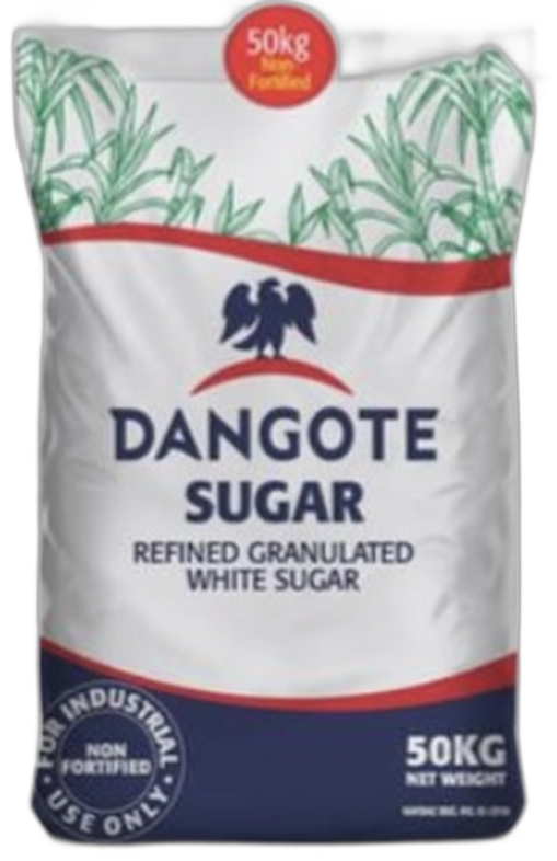 Dangote refined granulated white sugar, 50kg bag