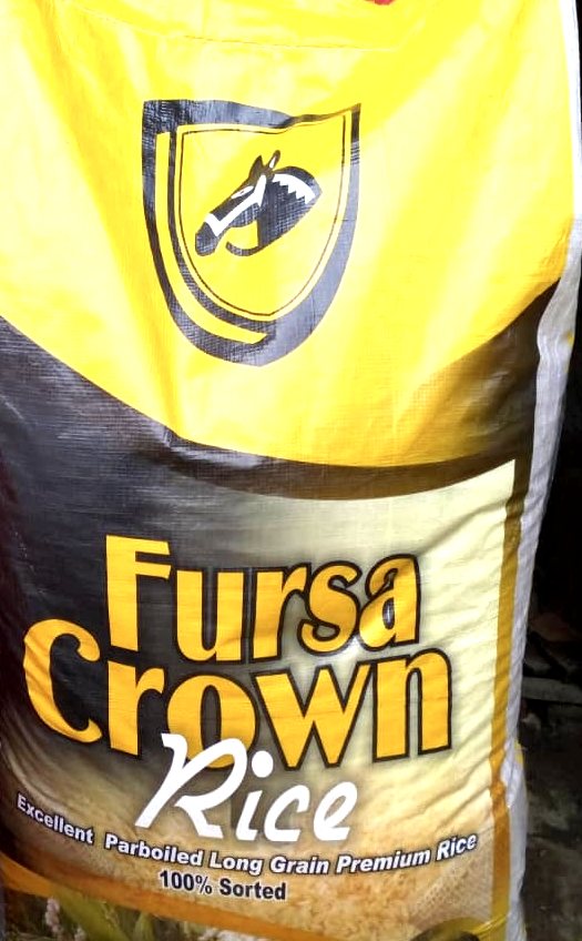 Fursa Crown parboiled long grain rice bag