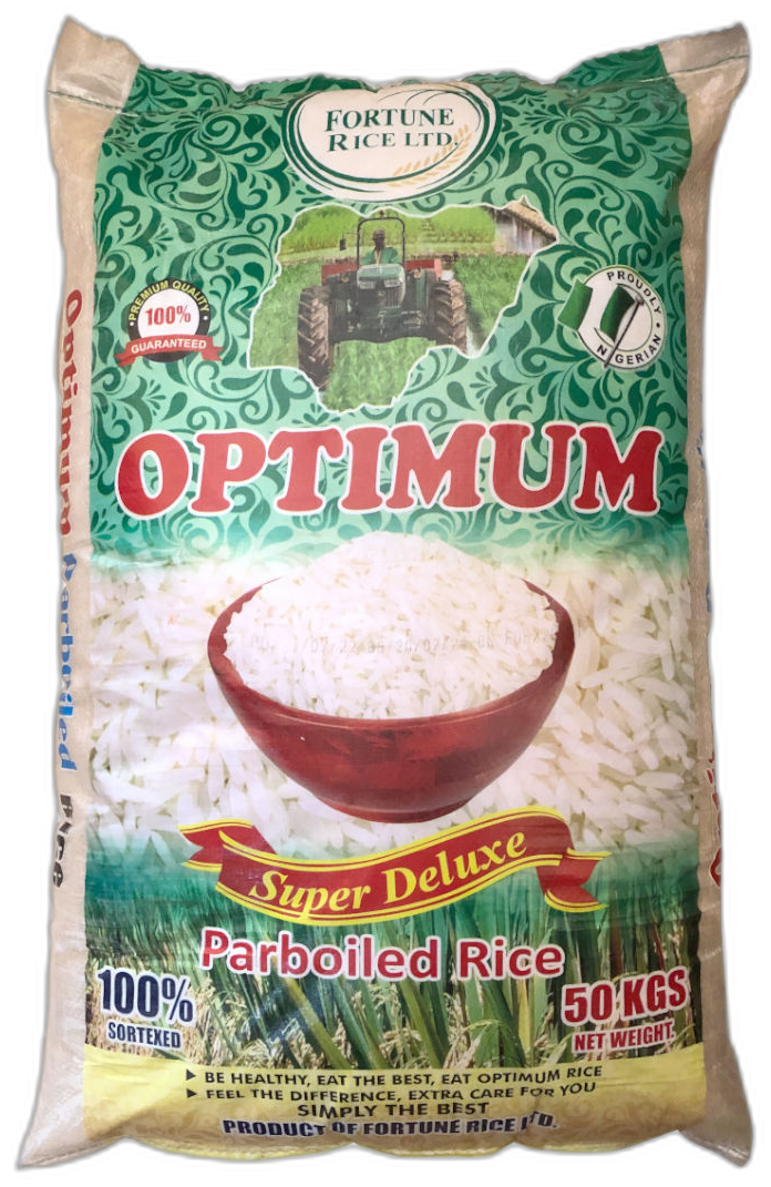 Optimum Super Deluxe parboiled rice, 50kg bag