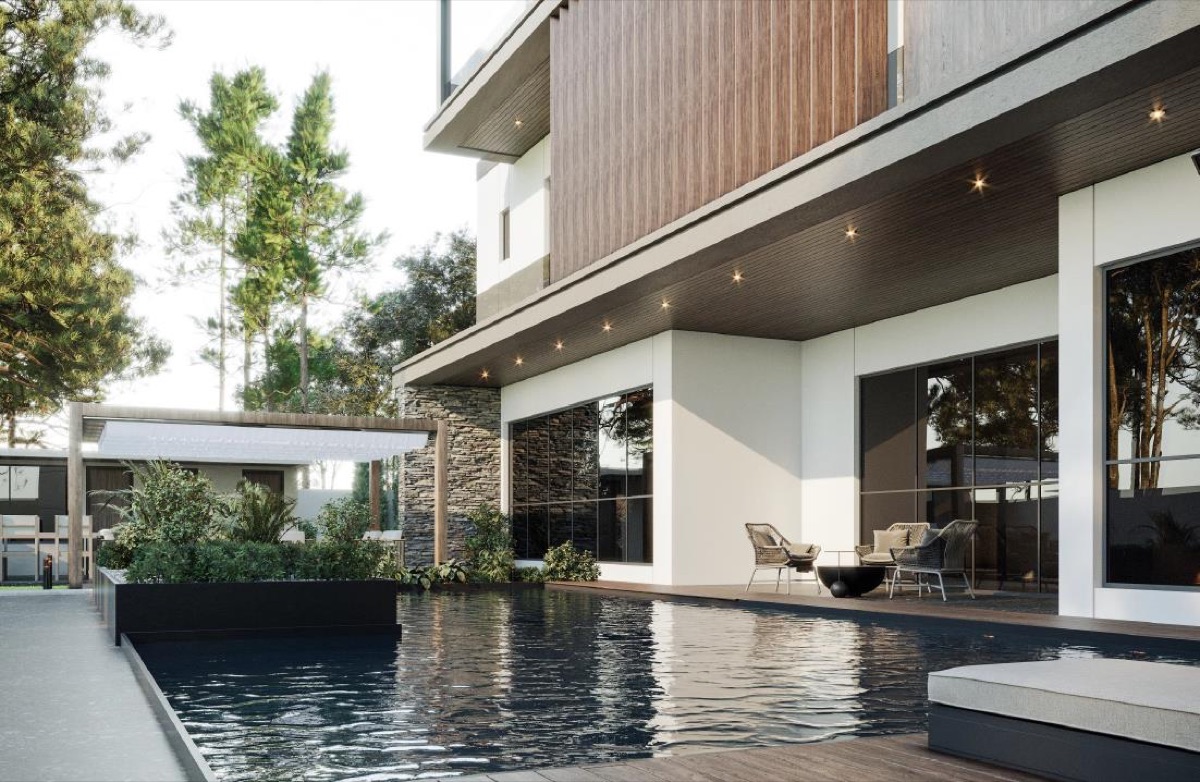 Rendering of the Kado semi-detached residences
